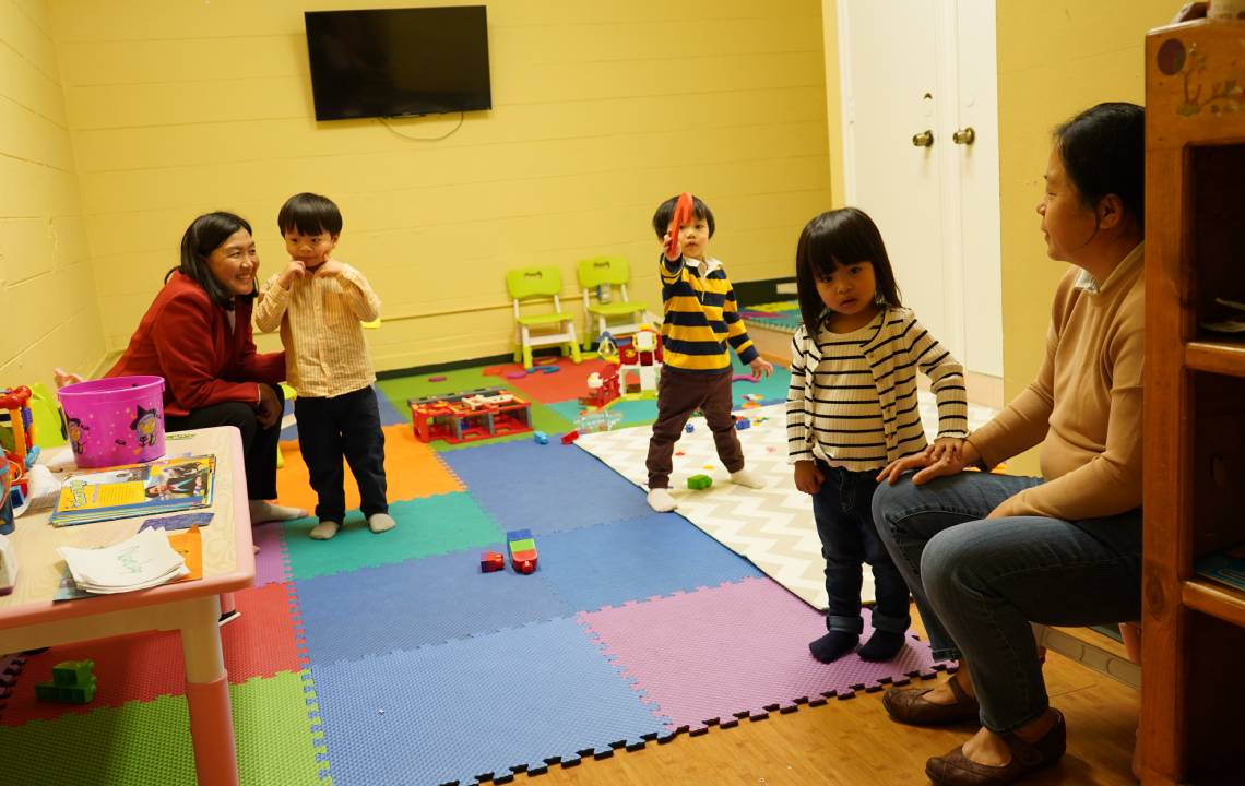 Church volunteers serving together
