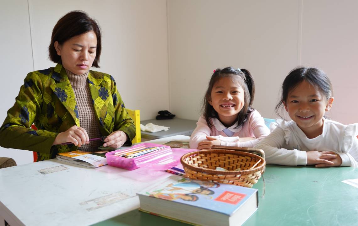 Children participating in a church program